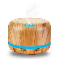 Daroma 500ml Ultrasonic Aroma Diffuser,Remote control,5 In 1 Aromatherapy Essential Oil Nebulizing Cool Mist Humidifier with Remote Air Scent Home Office Gift,7 LED Light Colors,Light Wood Grain