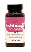 Pure Echinacea Root Capsules & Purpurea Root Dried Powder Extract - 420mg 100 Veggie Pills Healthy Herbal Support