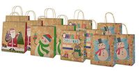 Christmas Large Kraft Gift Bags 12 Pack