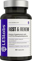 LES Labs Rest & Renew, Natural Sleep Aid for Deep Relaxation and Recovery, Non-Habit Forming, 60 Capsules