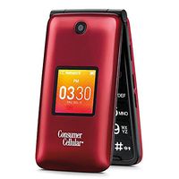 Consumer Cellular - Alcatel Go Flip 4044L 4G LTE 4G 2MP - Flip Phone - Red