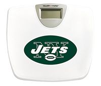 White Finish Digital Scale Featuring Your Favorite Football Team Logo (Jets)