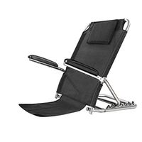 Portable Adjustable Sit-up Backrest Reclining Support Bed Wedge with Removable Headrest Breathable Folding Backrest Rest Cushion
