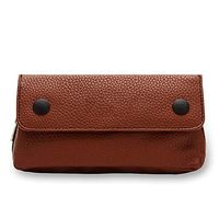 EEKUY Leather Portable Tobacco Bag, Tobacco Moisturizing Bag Tobacco Storage Bag Can Accommodate Pipe Tobacco 6.7X3.3X2'',Brown