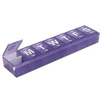 Ezy Dose (7-Day) Pill, Medicine, Vitamin Organizer Box | Weekly, 2 Times a Day, AM PM | Locking Compartments | Colored Lids