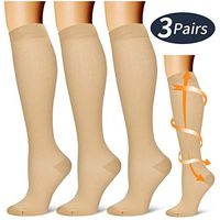 Compression Socks,(3 Pairs) Compression Sock for Women & Men,Best Medical, Nursing, for Running, Athletic, Edema, Varicose Veins.