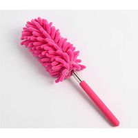 FIND_K 4 Microfiber Hand Dusters Washable Dusting Brush with Telescoping Pole for Home Office Car (Pink)
