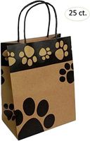 Shopping Gift Bag 25 Count - Paw Print Kraft - Cub