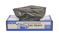 Stout by Envision Commerical 33 Gallon Can Liners - 100 Bags - 1.3 mil Heavy Duty Industrial 100% Recycled Puncture & Tear Resistant Garbage Trash Bags