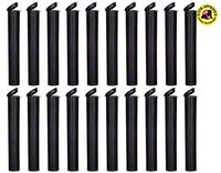 EZtube 20-Pack Squeeze Top Joint Blunt Cigarette Doob Tube Holder Waterproof Airtight Smell Proof Odor Sealing Container (Black, Large)