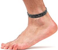 Elegant Titanium Magnetic Therapy Anklet for Men and Women Arthritis Pain Relief & Inflammation Reduction for Feet and Ankles (Black)