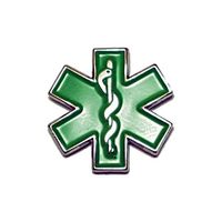 911 Market Green Star of Life Lapel Pin Small 0.7" Medical First Aid EMT Paramedic Ambulance - A 126