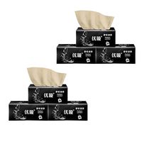 LOOKAA 6 Packs Paper Print Interesting Toilet Paper Table Kitchen Paper Paper Towel Multi-Fold Black