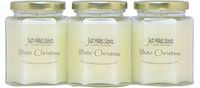 Just Makes Scents 3 Pack - White Christmas (Compare to Yankee Candle) Scented Blended Soy Candle