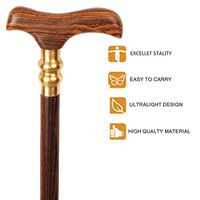 AOHMG Solid Wood Canes with Non-Slip Rubber Tip, Natural Wood Lightweight and Strong Walking Stick, for Men and Women,Cane_33inch