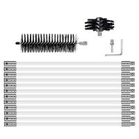 Morinoli Lint Remover for Dryer Vent Cleaner Kit Dryer Duct Cleaning Kit with Extension Rob Extends Up Flexible Nylon Rods Extend to 24ft Multi-Use Synthetic Brush Heads