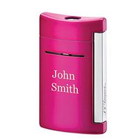 Personalized S.T. Dupont MiniJet Fushia Buzz Torch Flame Lighter with Free Laser Engraving
