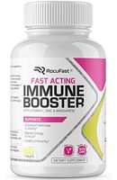 Immune Booster Vitamin C Zinc Immune Support Fast Acting Antioxidant w/ Vitamin D, B6, B12, E Supplement Capsules Faster Than Lozenges Gummies or Syrup Great for Kids, Adults & Seniors GMO Gluten Free