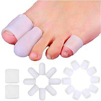 Pinky Toe Protectors, Gel Open Toe Sleeves Toe Tubes Toe caps, Great for Bunion Blisters for Corns Remover, Callus Cushion, Bunion Treatment, Ingrown Nails, Pinching