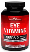 AREDS 2 Eye Vitamins with Lutein and Zeaxanthin Supplements - Clinically Proven for Macular Degeneration, Eye Care, Eye Health - Areds2 Formula for Adults - 60 Vegetarian Capsules