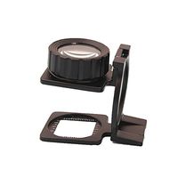 Metallic HD 10x Fold-in Supervisor Desktop Magnifier 20x Non-Illuminated Alloy Illuminated Mirrored Eye 20x Easy Carrying Cloth Magnifier