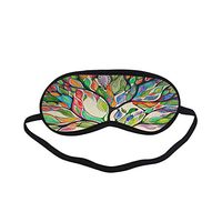 Custom Beautiful Tree of Life Sleeping Mask Eye Sleep Mask with Elastic Band, Comfortable Soft Cotton Sleeping Aids Eye Mask Cover Travel, Sleeping, Work Rest Sleeping Mask