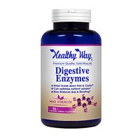 Healthy Way Digestive Enzymes - Natural Support for Better Digestion & Lactose Absorption - For Bloating, Constipation & Gas Relief, NON-GMO USA Made 100% Money Back Guarantee - Order Risk Free! 