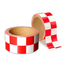 Low Vision Checkerboard Tape Red and White 2 In Wide