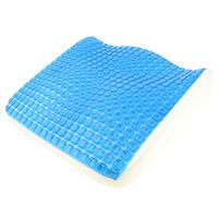 D DOLITY Washable Cover Memory Foam Cooling Gel Orthopedic Seat Pad Tailbone Pillow Pressure Lower Back Pain Bedsore Release Cushion - Gray