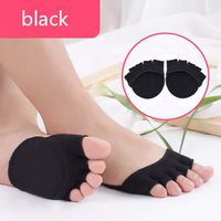 Hxijob Half Yard Pad Female Forefoot Pad High Heel Pad Pain Relief Thick Non-Slip Wear Front Foot Toe Protector Does Not Wear Feet,Black