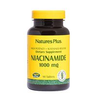 NaturesPlus Niacinamide, Sustained Release - 1000 mg, 90 Vegetarian Tablets - High Potency Vitamin B3 Supplement, Promotes Lower Blood Pressure, Joint Pain Relief - Gluten-Free - 90 Servings