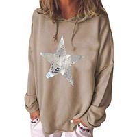 Women's Terry Cotton and Modal Slouchy Short-Sleeve Sweatshirt Khaki