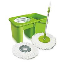 Broom and Dustpan with Long Handle Telescopic Upri Rotating mop - Stainless Steel Lazy mop, Household Absorbent mop