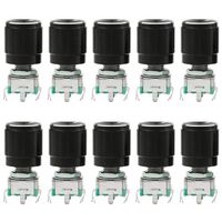 MWYCONGCONG 10 PCS 360 Degree EC11 Rotary Encoder Code Switch Digital Potentiometer 7 Pins 20mm with Caps (7 Pin 20MM)