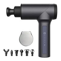 Deep Tissue Massage Gun Ultra Quiet Percussion Muscle Massager Handheld Portable with Case, LG Battery, 5 Speed Vibration, 6 Massage Heads