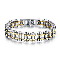 LoyaHyeok Men Bikers Bracelet, Stainless Chain Bracelet, Motorcycle Chain Wristband Bracelet for Men
