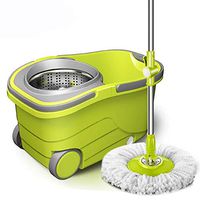Broom and Dustpan With Long Handle Telescopic Upri Rotating mop - stainless steel lazy mop, household absorbent mop