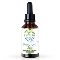 Bloodroot B60 Alcohol-Free Herbal Extract Tincture, Super-Concentrated Responsibly farmed Bloodroot (Sanguinaria Canadensis) Dried Root (2 fl oz)