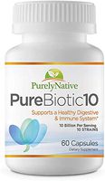 Purebiotic10 - Probiotic Supplement for Men, Woman, Seniors & Vegans - 7 Verified Strains of Lactobacillus & Acidophilus, 3 Verified Strains Bifidobacterium - 5-10 Billion CFU Digestive & Gut Health
