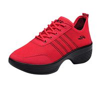 Women's Dance Shoes,Ladies Lace Up Mesh Breathable Lightweight Fashion Jazz Dance Sneaker