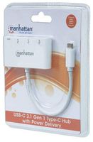 Manhattan SuperSpeed   USB-C 3.1 Gen 1 Type-C hub (with Power Transmission) 163552