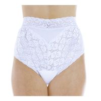 6-Pack Women's White Lovely Lace Regular Absorbency Incontinence Panties 1X (Fits Hip 43-44")