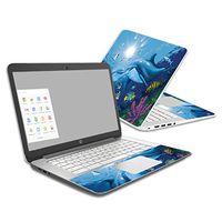 MightySkins Skin Compatible with HP Chromebook 14 (2014) - Kissing Dolphins | Protective, Durable, and Unique Vinyl Decal wrap Cover | Easy to Apply, Remove, and Change Styles | Made in The USA