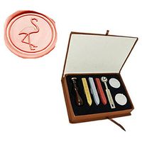 MNYR Vintage Lovely Flamingo Decorative Wedding Invitations Gift Cards Paper Stationary Envelope Seals Wax Seal Stamp Sealing Wax Stamp Gift Box Candles Wax Sticks Melting Spoon Kit Set
