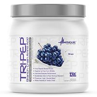 Metabolic Nutrition, TRIPEP, 100% Tri-Peptide Branch Chain Amino Acid, BCAA Powder, Pre Intra Post Workout Supplement, Grape, 400 Grams (40 Servings)