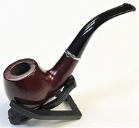 Eclispe Classic 5.5" Wooden Tobacco Smoking Pipe, w/Leather Bag, PIP556