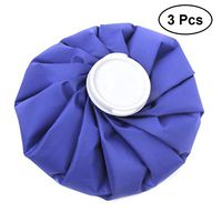 Healifty 3pcs 6 inch Sports Injury Ice Bag Reusable Cold Pack for Neck Knee Head Leg Blue