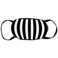 NiYoung Mouth Cover Black White Striped Earloop Mouth Cover - Adjustable Elastic Band for Camping Climbing, Anti Pollen Anti-Dust Mouth-Muffle, Half Face Mouth Cover
