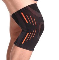DU&HL Knee Support Compression Knee Sleeve , Jogging, Basketball, Sports, Injury Recovery, Knee Brace for Meniscus Tear, ACL & Tendonitis, Arthritis and Joint Pain Single , Orange , M