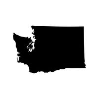 Washington Evergreen State Husky Pride Decal Sticker - Black 5" Vinyl Decal for Cars, Macbooks, and Other Laptops